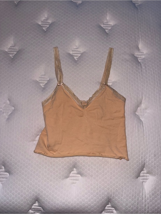 Urban Outfitters Tops - 50. Urban Outfitters Tan Lace-Trim Cami Tank